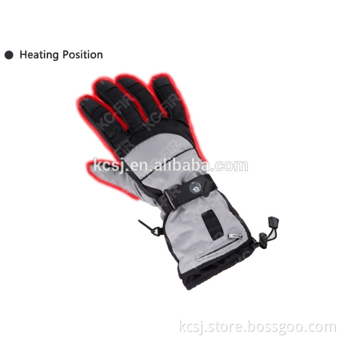 7.4V rechargeable heated ski gloves keep warm ski gloves